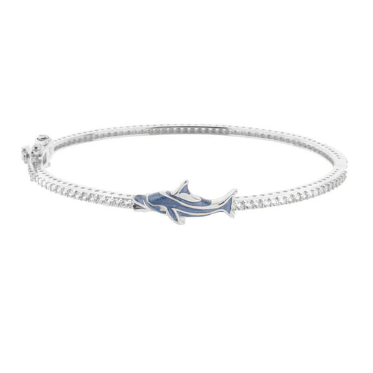 Experience the graceful allure of the Eau Dolphin Bangle kt168shophk