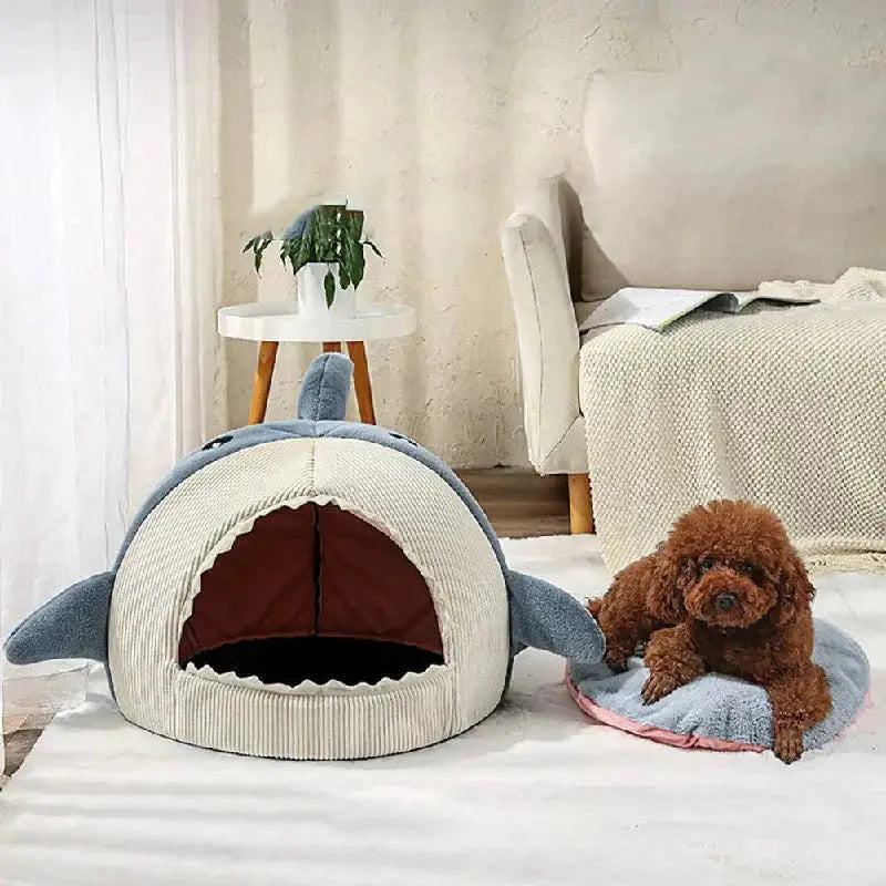 Luxury Plush Shark Pet Bed c0724993fbb3d448b79ebe335fc21c23 kt168shophk