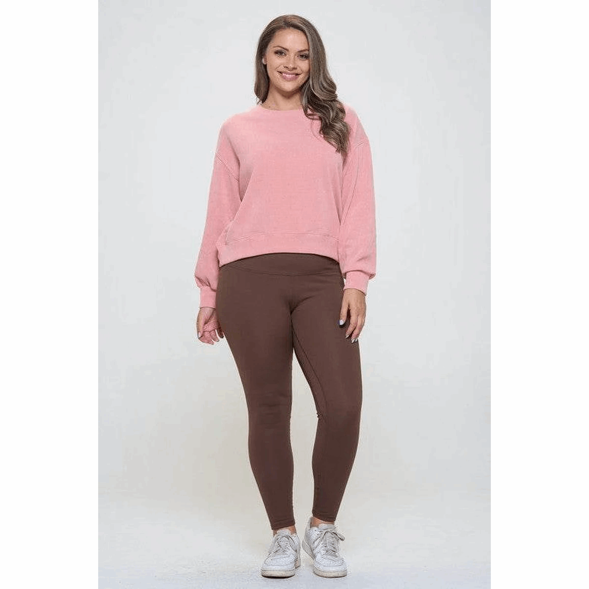Yelete Full Size Fleece Lined High Waisted Leggings