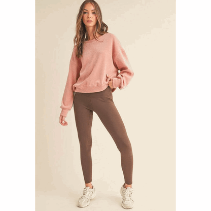 Yelete Full Size Fleece Lined High Waisted Leggings