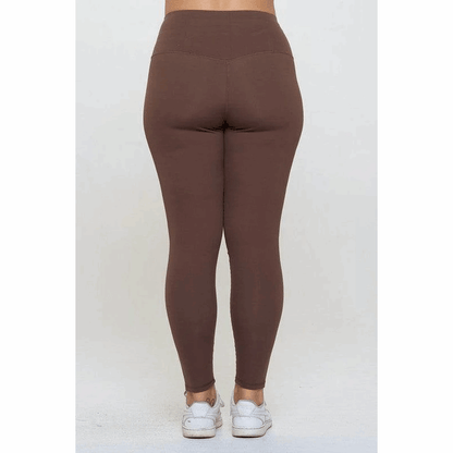 Yelete Full Size Fleece Lined High Waisted Leggings