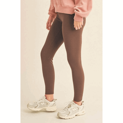 Yelete Full Size Fleece Lined High Waisted Leggings