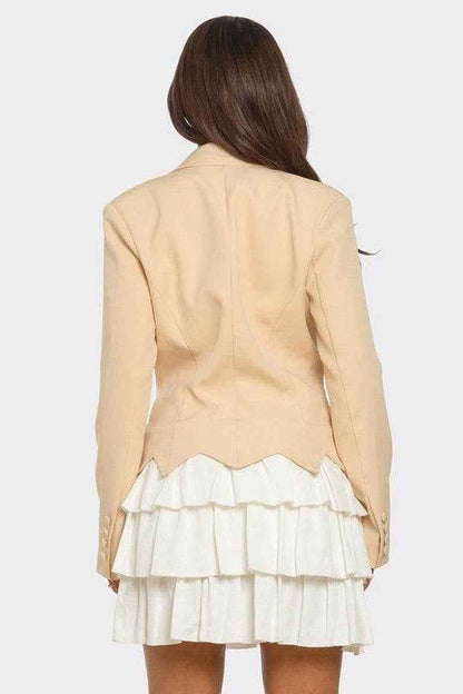 Elevate your wardrobe with the Two-Tone Blazer Dress