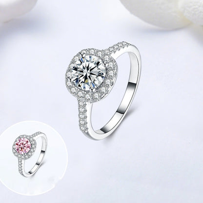 925 Sterling Silver 1-Carat Moissanite Cube Sugar Ring