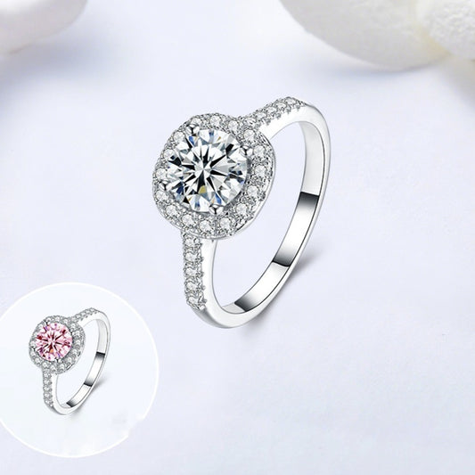 925 Sterling Silver 1-Carat Moissanite Cube Sugar Ring