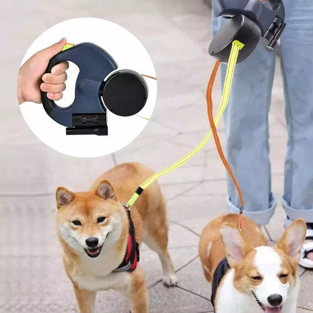 Dual Pet Leash Retractable Reflective Lead 360 Swivel Double Dog Walking Leash 61b331ec4e614a47aee5442cebf47bb5 kt168shophk