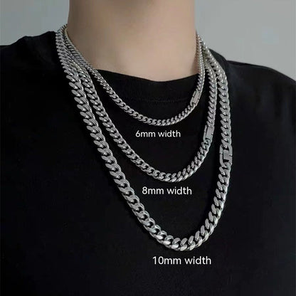 Cuban Link Chain Non-Fading Titanium Steel Necklace