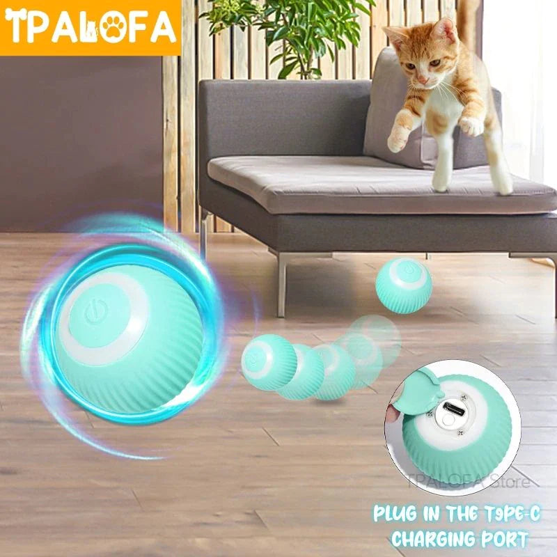 Smart Cat Toys Electric Cat Ball Automatic Rolling Ball Cat Interactive Toys Pets Toy for Cats Indoor Playing Cat Accessories c604edc45fe71ed7af4ab63599b52052 kt168shophk