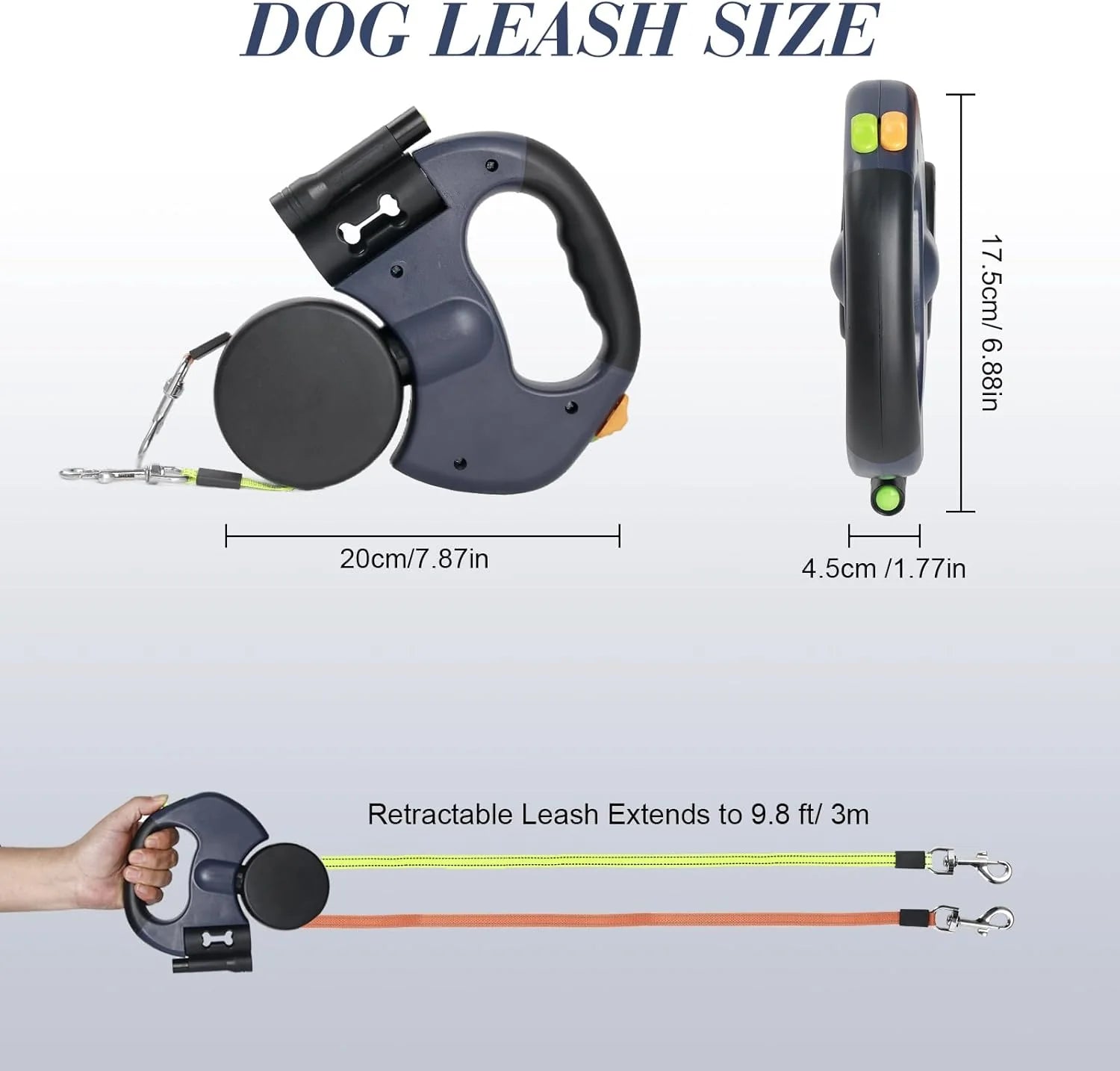 Dual Pet Leash Retractable Reflective Lead 360 Swivel Double Dog Walking Leash c9c7989898a16c41ce86240d2e9db976 kt168shophk