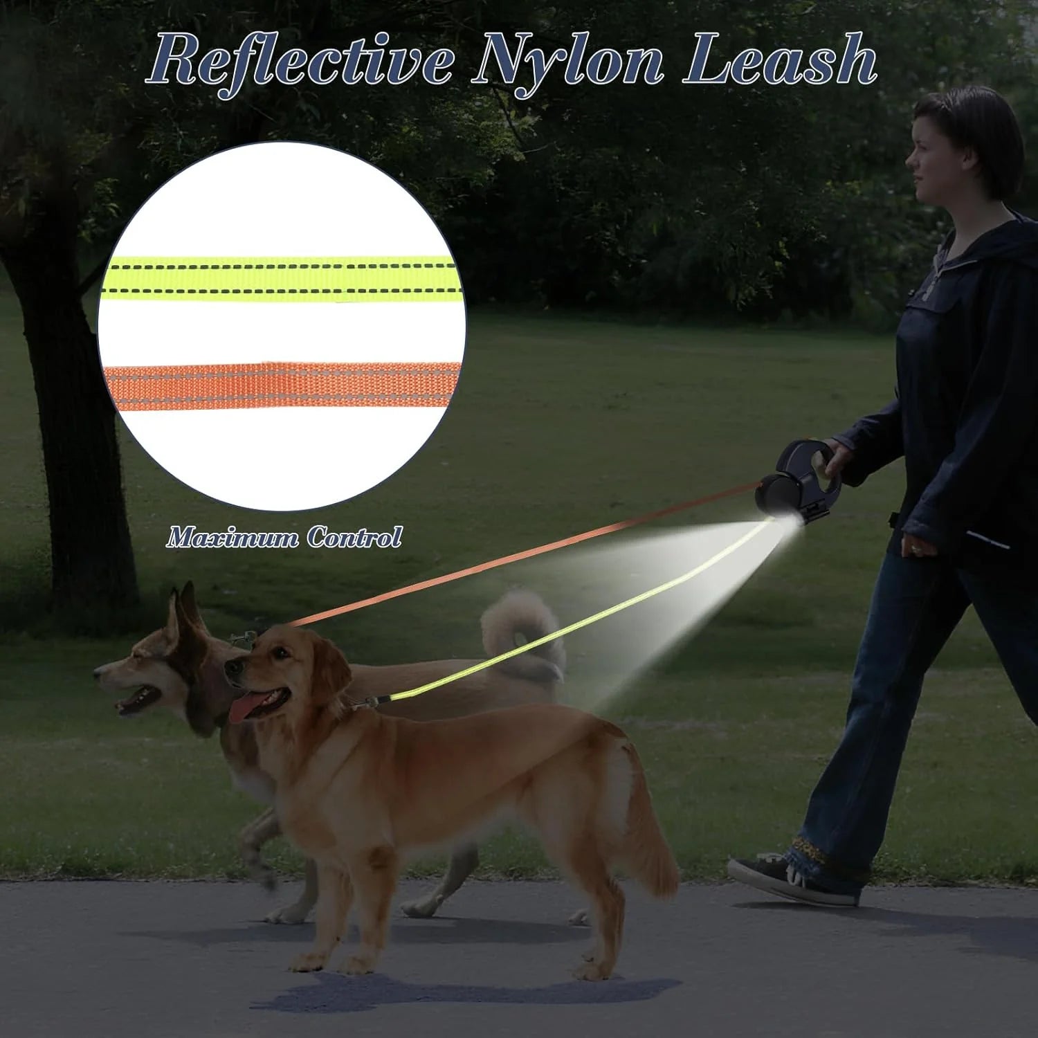 Dual Pet Leash Retractable Reflective Lead 360 Swivel Double Dog Walking Leash ff264a9cfe594bf1ff76e57187c16c13 kt168shophk