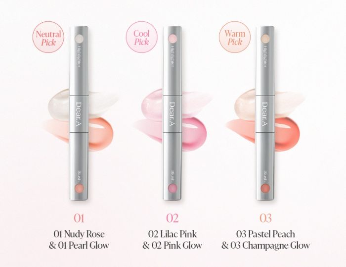 Dear.A Blush & Beam Dual Stick 3g (3 colors)